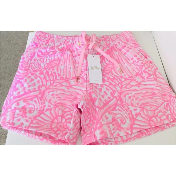 Lilly Pulitzer Pants - Lilly Pulitzer Kylar 5” Shorts-Pelican Pink Sea Cups-NWT